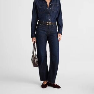 Madewell High-Rise Wide-Leg Jeans in Dark Indigo